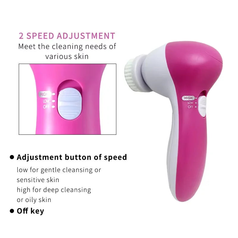 Electric 5 IN 1 Facial Cleaner Brush