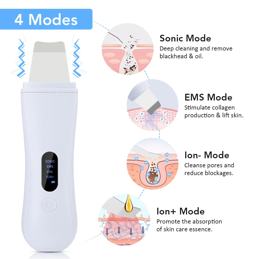 Ultrasonic Skin Scrubber 4 Modes